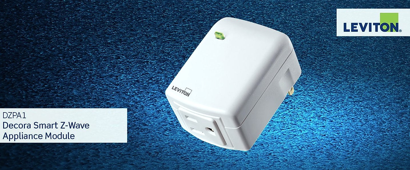 Leviton DZPA1-2BW Z-Wave Smart Plug Outlet with Range — package contents