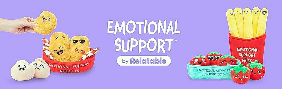 WHAT DO YOU MEME Emotional Support Dumplings Plush Toy Set — size comparison