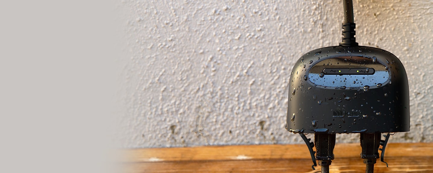 Kasa Smart Outdoor Plug EP40 with 2 Sockets, IP64 Weather — scale reference