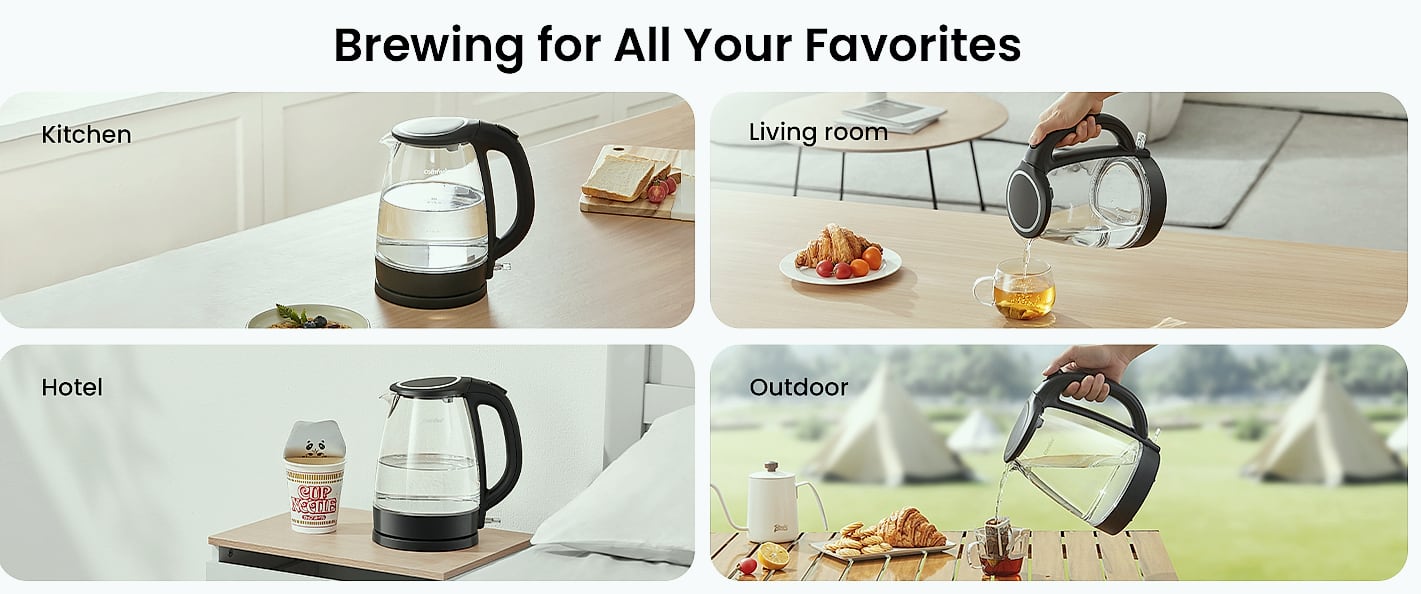 COMFEE' 1.7L Stainless Steel Electric Kettle, 1500W Fast — build progress