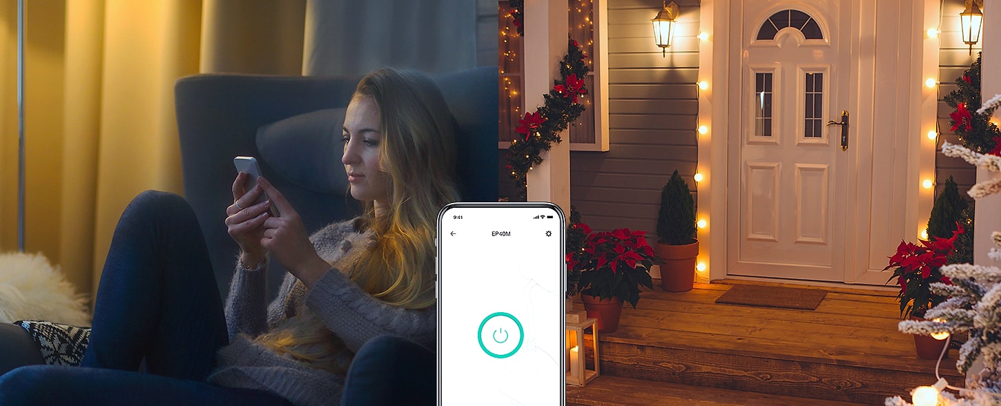 Kasa Smart Outdoor Plug EP40 with 2 Sockets, IP64 Weather — feature highlights