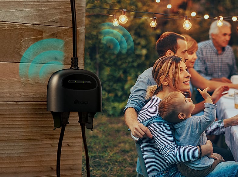 Kasa Smart Outdoor Plug EP40 with 2 Sockets, IP64 Weather — feature highlights