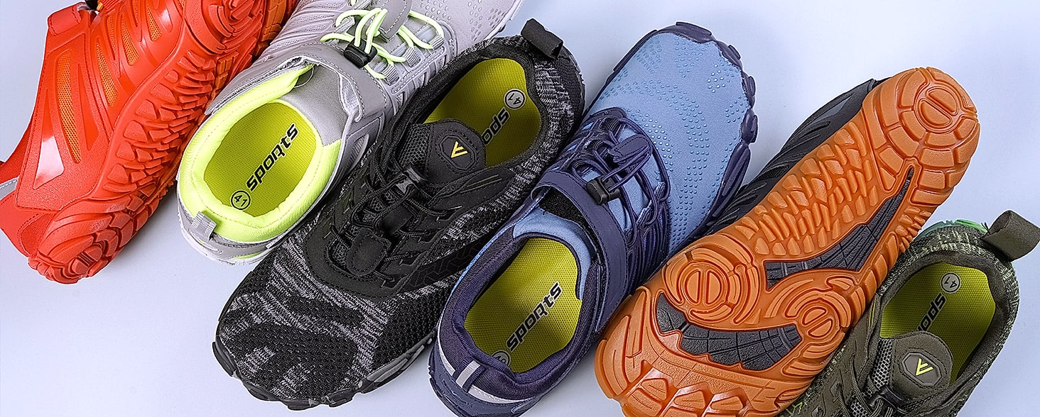 WHITIN Men's Minimalist Trail Running Shoe Wide Toe Box — close-up details