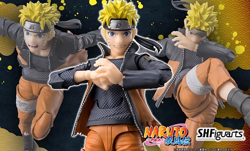 Bandai S.H.Figuarts Naruto Uzumaki Shippuden Action Figure — close-up details
