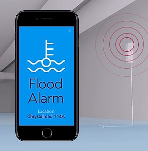 Ecolink FLF-ZWAVE5-ECO Z-Wave Flood and Freeze Sensor — scale reference