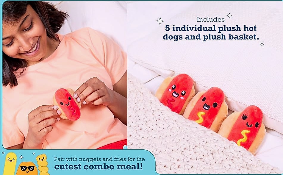 WHAT DO YOU MEME Emotional Support Dumplings Plush Toy Set — close-up details