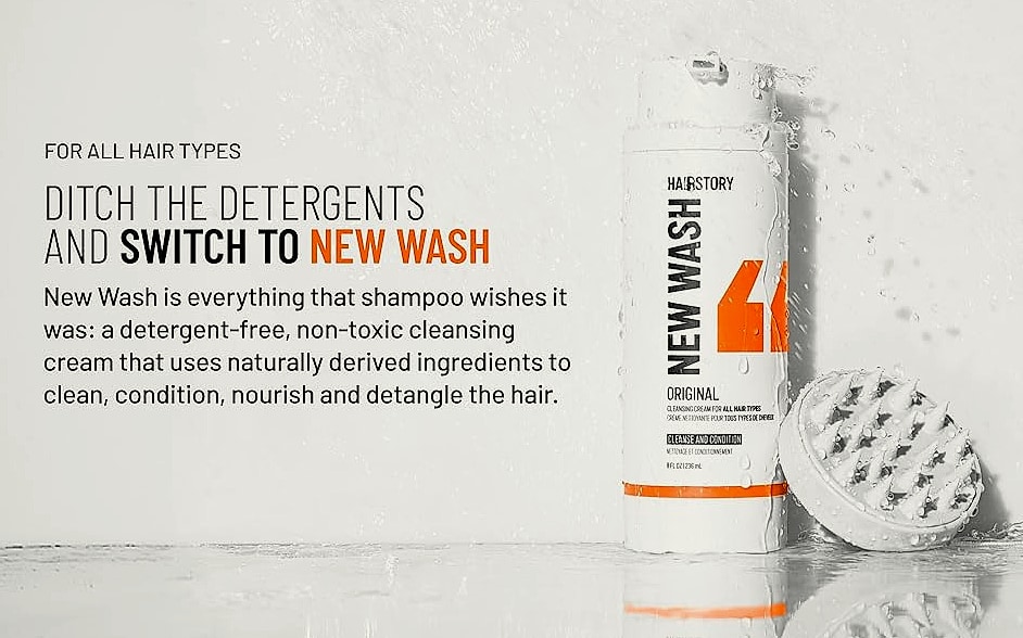 Hairstory New Wash Original Detergent-Free Cleansing Cream, — package contents