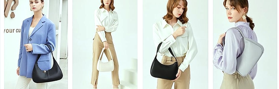 CYHTWSDJ Women's Hobo Shoulder Bag with Zipper Closure — assembled view