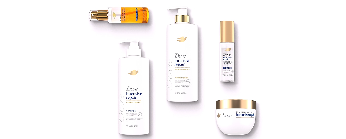 Dove Intensive Repair Shampoo for Damaged Hair 28 fl oz — package contents
