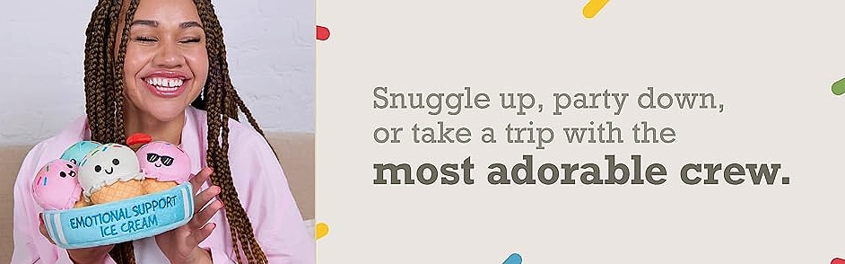 WHAT DO YOU MEME Emotional Support Dumplings Plush Toy Set — side view