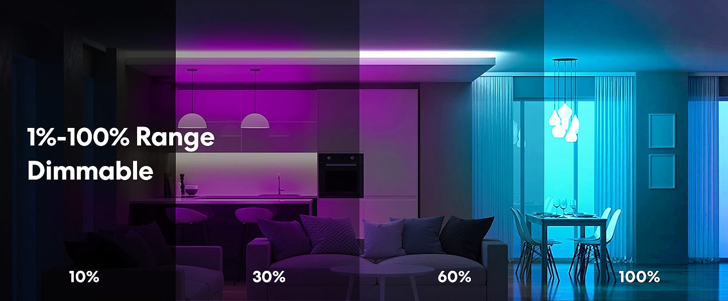 Meross Smart WiFi LED Bulb E26 Multicolor Dimmable 2 Pack — side view