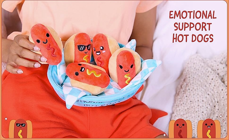 WHAT DO YOU MEME Emotional Support Dumplings Plush Toy Set — size comparison