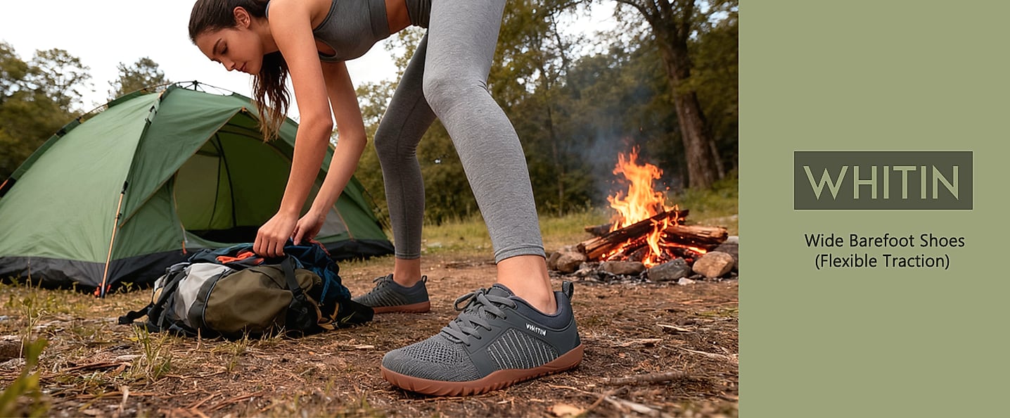 WHITIN Men's Minimalist Trail Running Shoe Wide Toe Box — scale reference
