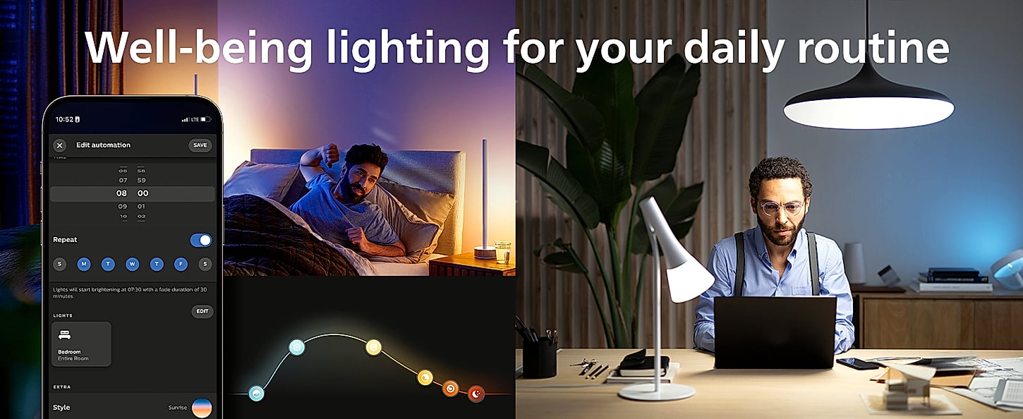 Philips Hue Bridge Smart Lighting Hub with Matter Support — scale reference