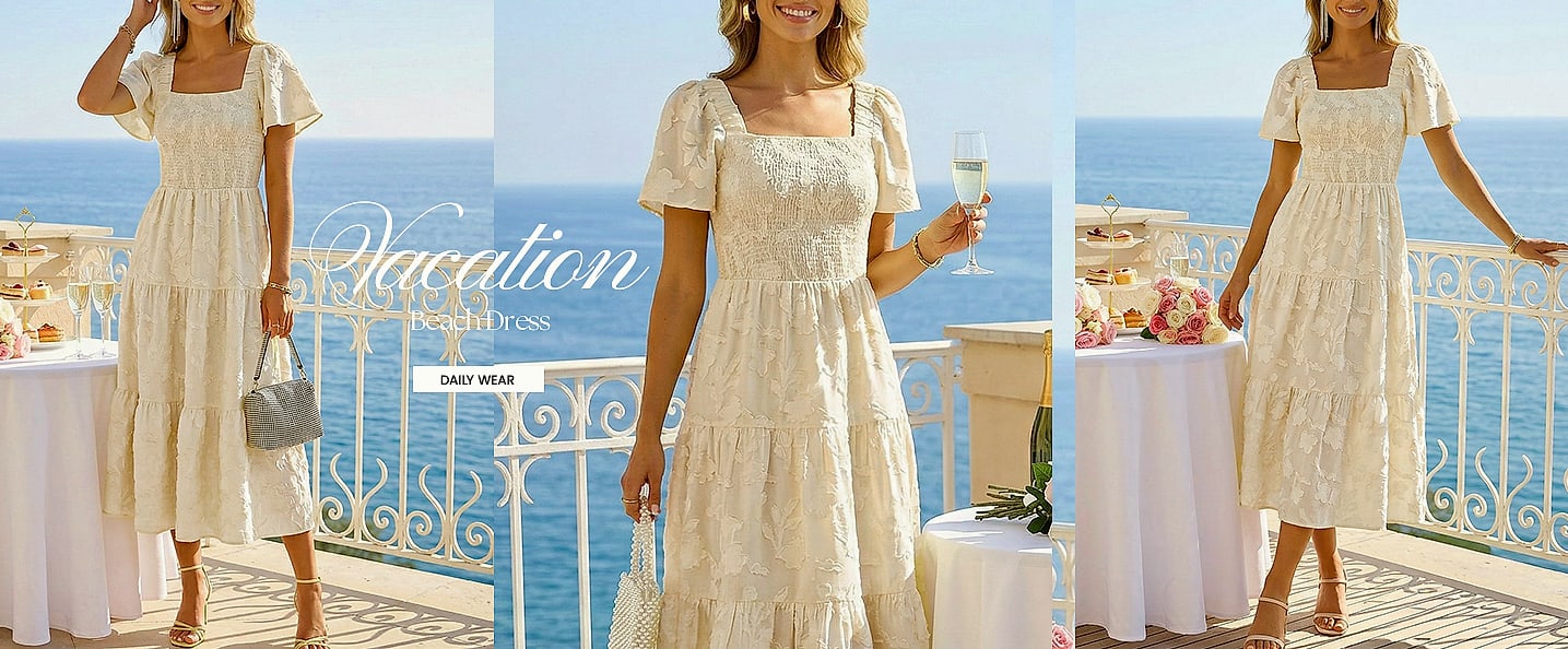 ZESICA Women's Boho Floral Midi Dress Summer Casual — package contents
