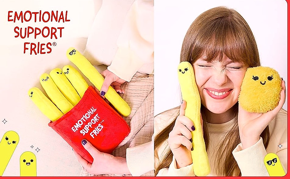 WHAT DO YOU MEME Emotional Support Dumplings Plush Toy Set — side view