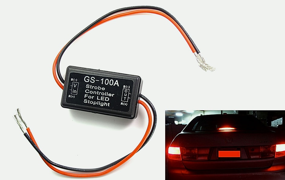 x xotic tech GS-100A LED Strobe Flash Controller for Car — package contents