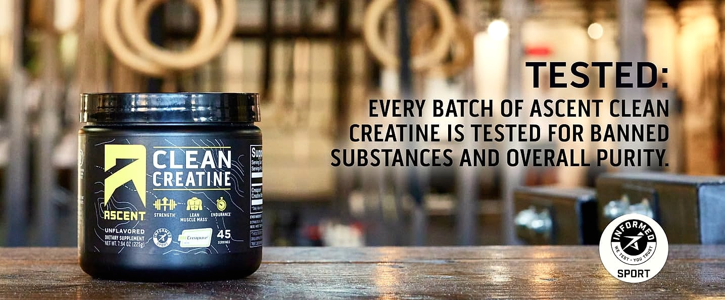 Ascent Clean Creatine Monohydrate Powder, 5G Per Serving — assembled view