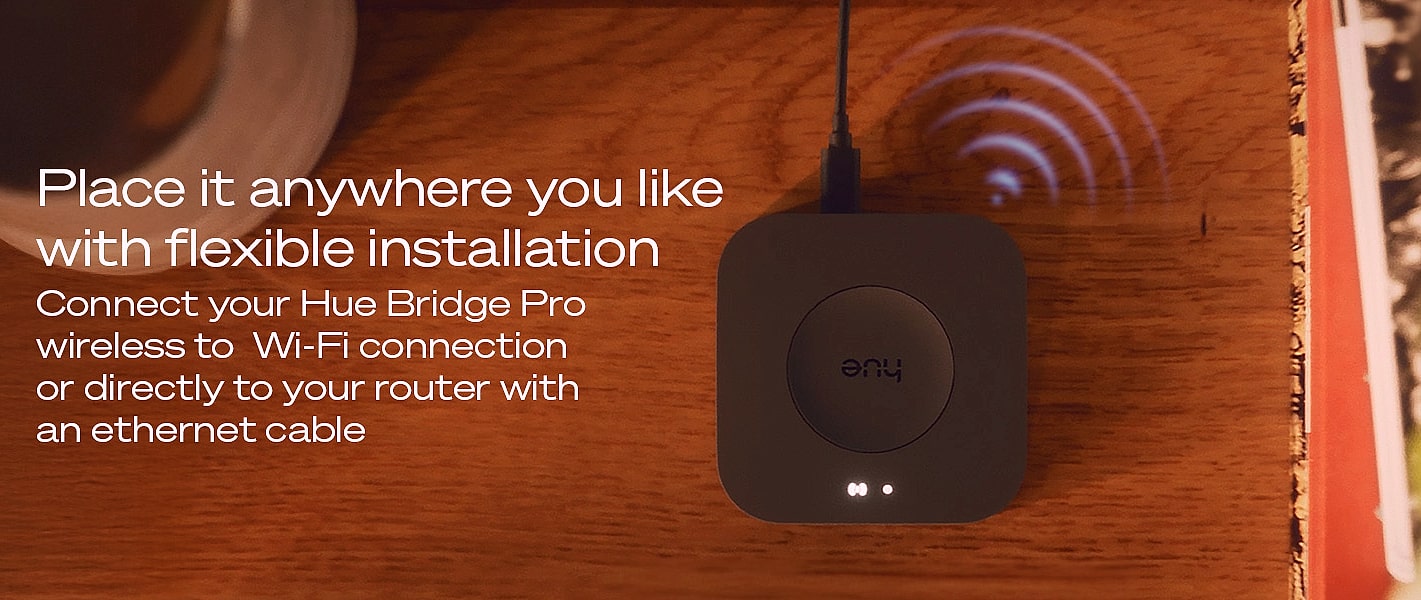 Philips Hue Bridge Smart Lighting Hub with Matter Support — assembled view