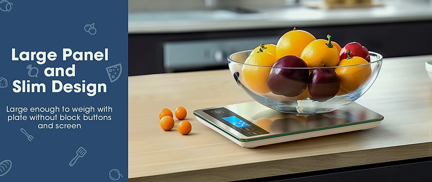 Nicewell 22lb Digital Kitchen Scale Grams and Ounces — assembled view