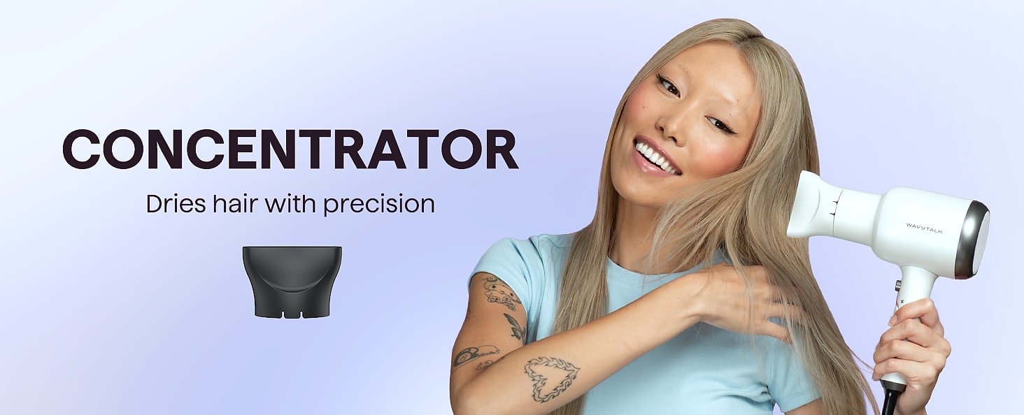 Wavytalk 1875W Ionic Hair Dryer with Diffuser and Comb — scale reference