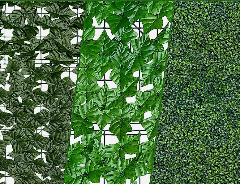 ODTORY 40x120 in Artificial Ivy Privacy Fence Screen with — side view