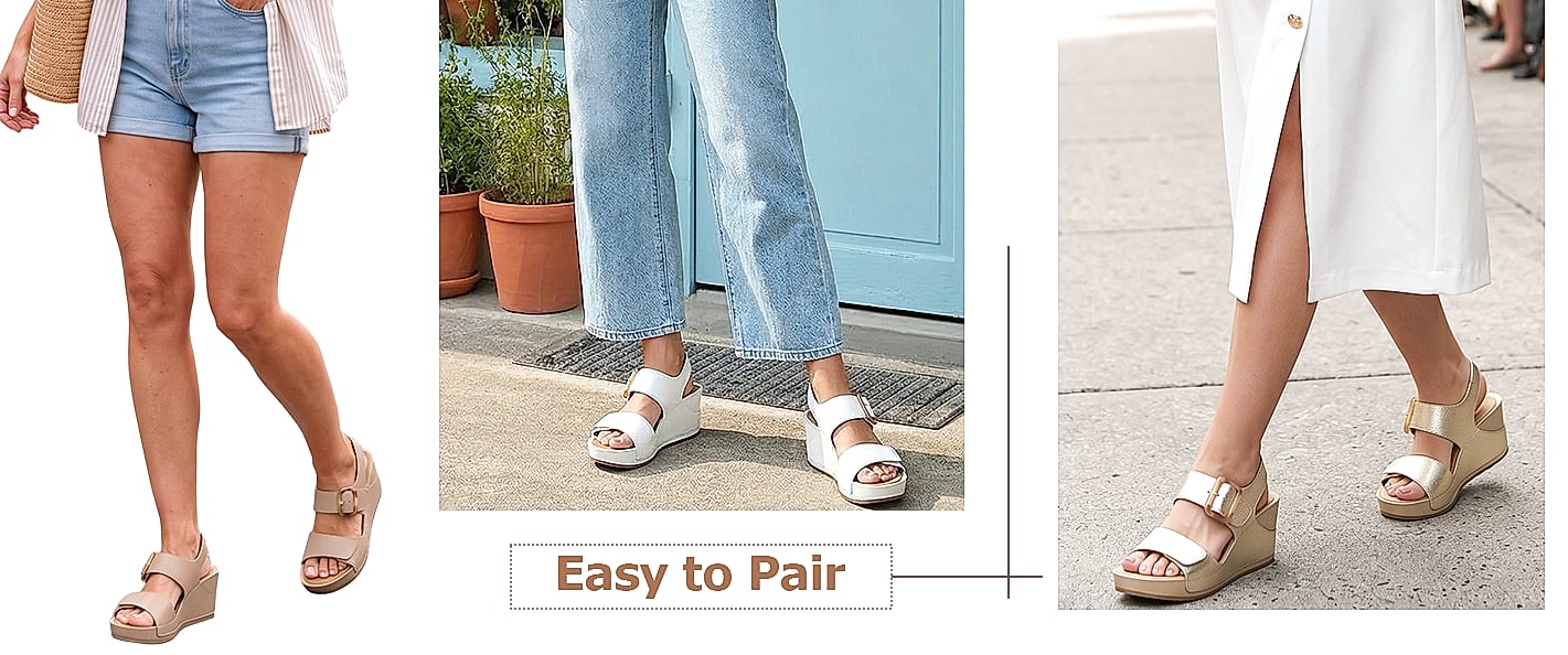 UBFEN Women's Wedge Platform Sandals Comfortable Summer — feature highlights