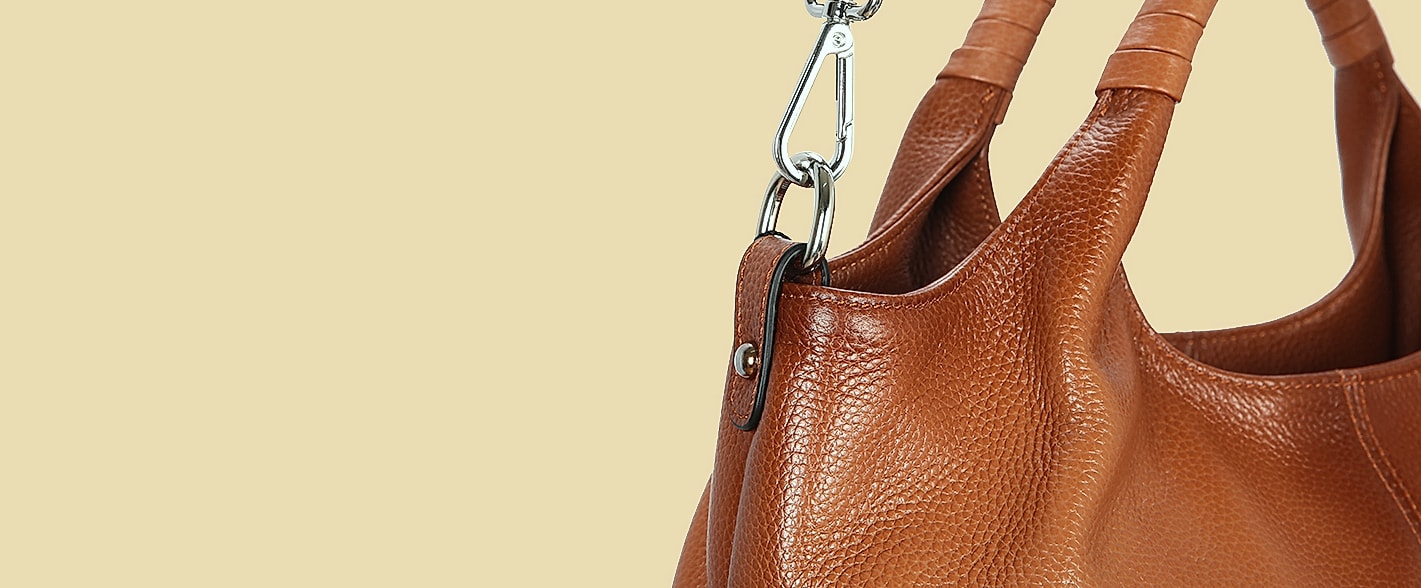 Iswee Genuine Leather Shoulder Bag for Women — close-up details