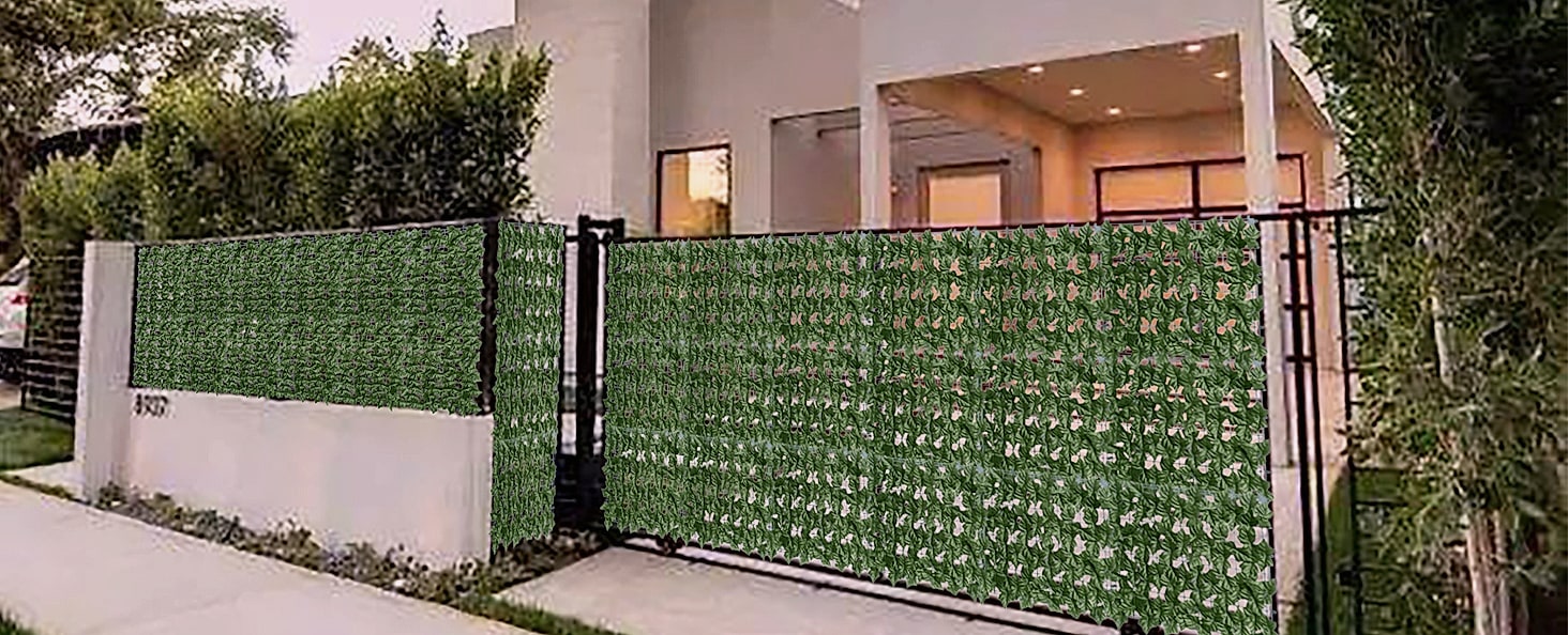 ODTORY 40x120 in Artificial Ivy Privacy Fence Screen with — parts overview