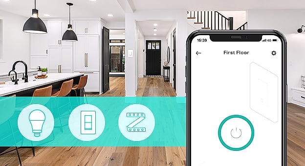 Kasa Smart HS200P3 Wi-Fi Light Switch, Single Pole — scale reference