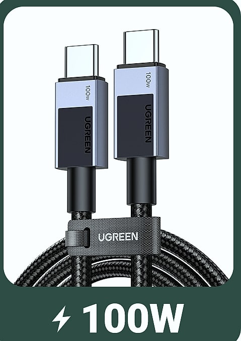 UGREEN USB C to USB C Cable 100W 2-Pack Fast Charging — package contents