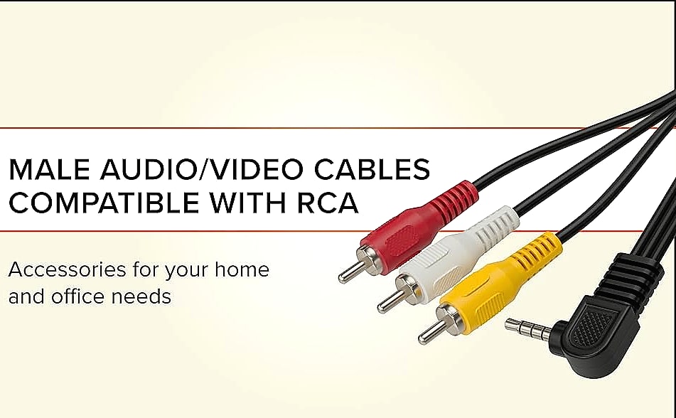 THE CIMPLE CO 3.5mm to RCA A/V Cable for Roku and TiVo 6 — assembled view