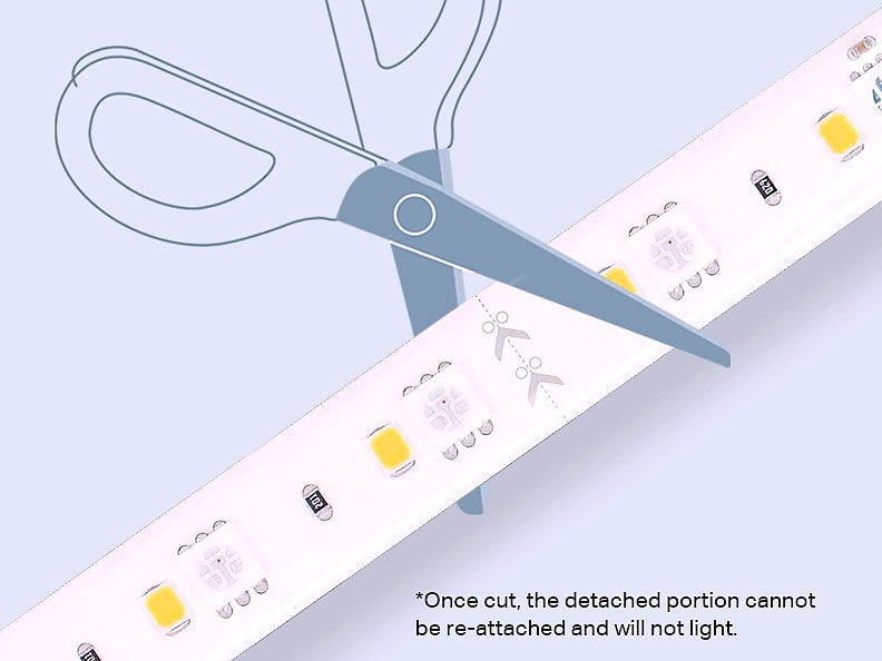 Kasa Smart KL420L5 LED Light Strip, 50 Color Zones RGBIC — size comparison