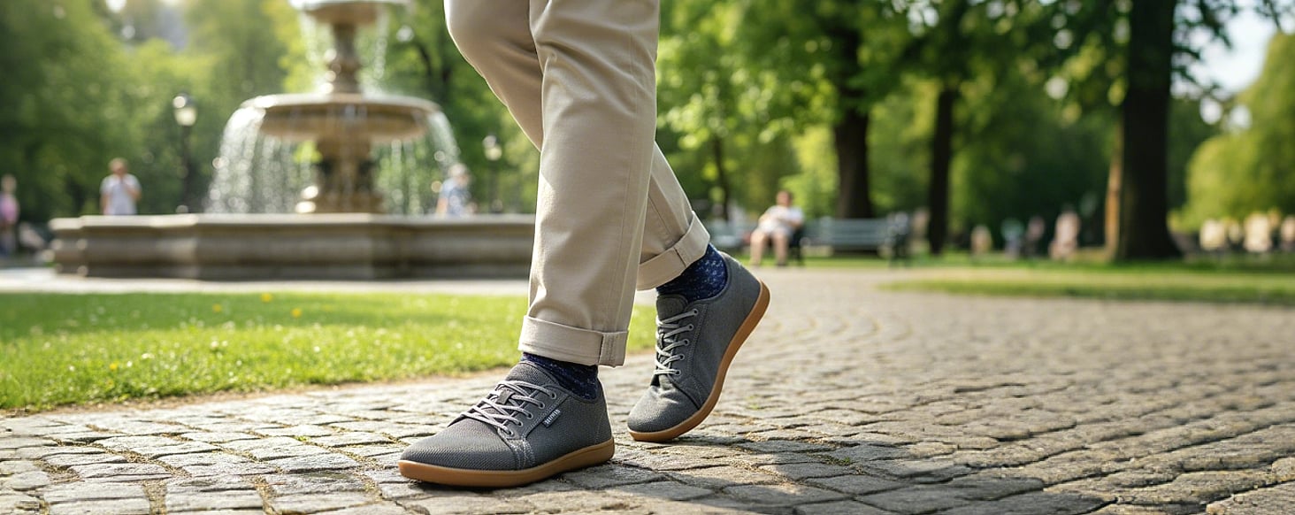 WHITIN Men's Wide Minimalist Barefoot Sneakers Zero Drop — build progress