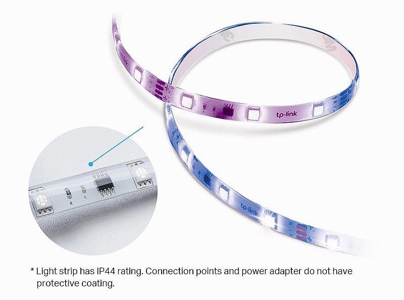 Kasa Smart KL420L5 LED Light Strip, 50 Color Zones RGBIC — interior detail
