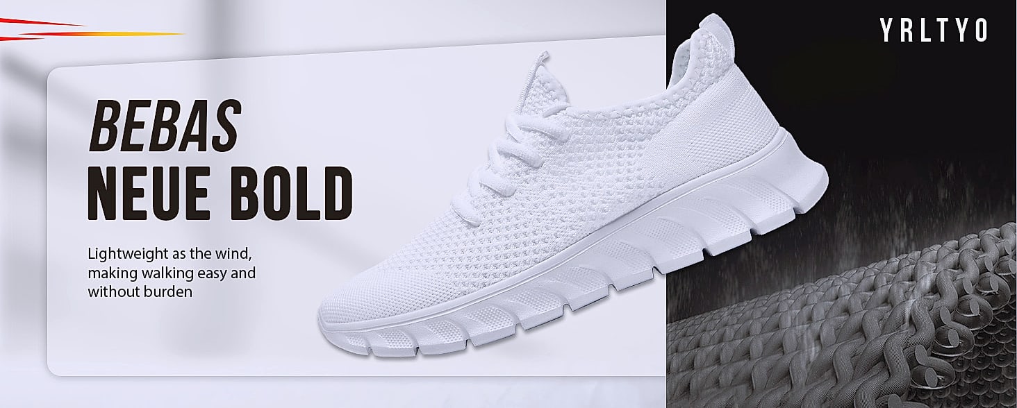 YRLTYO Men's Lightweight Slip On Running Shoes — assembled view