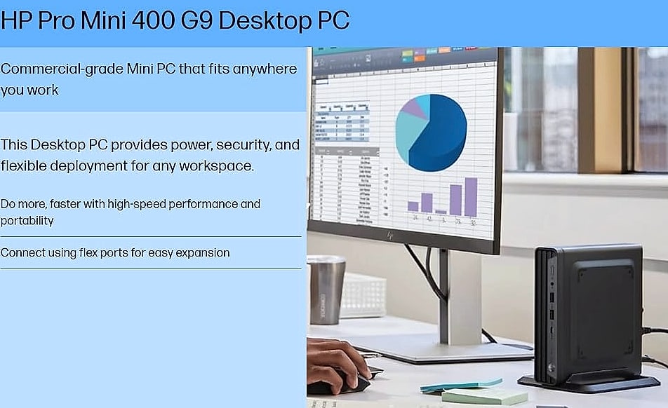 HP 2026 Mini Desktop PC Intel i5-12500T 16GB RAM 512GB SSD — package contents
