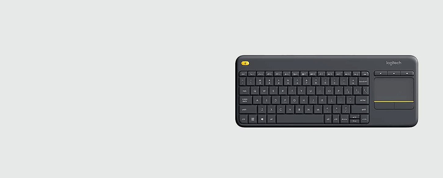 Logitech K400 Plus Wireless Touch TV Keyboard with Easy — package contents