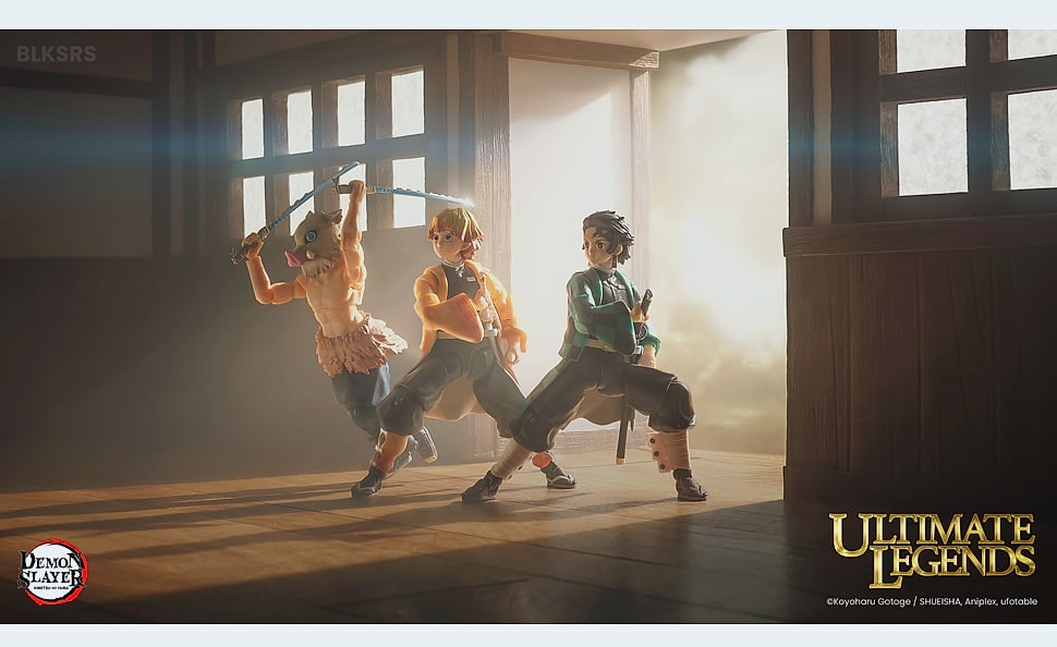 Bandai Ultimate Legends Demon Slayer Inosuke 5 inch Figure — assembled view