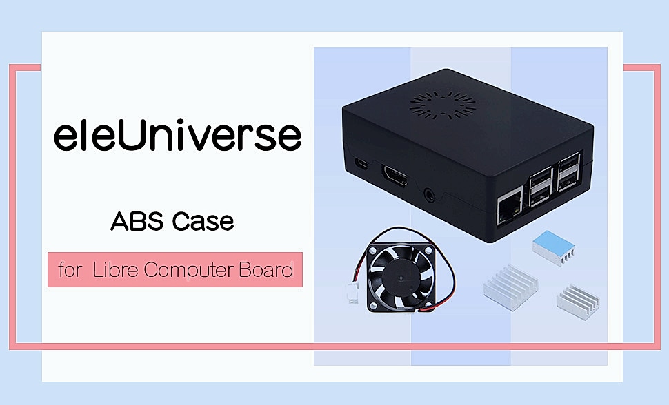 eleUniverse P363 ABS Case with Cooling Fan for Raspberry Pi — package contents
