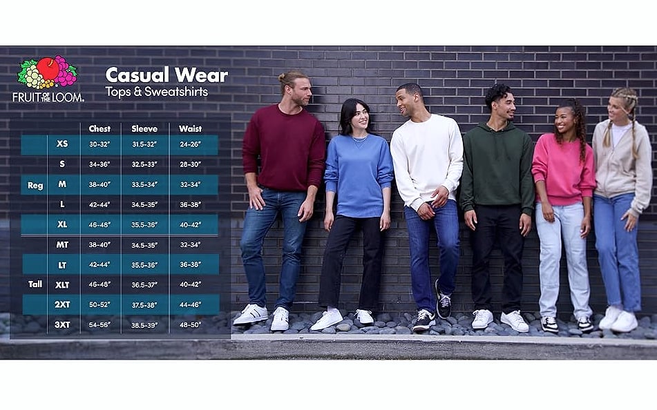 Fruit of the Loom Men's Eversoft Fleece Pullover Hoodie — assembled view