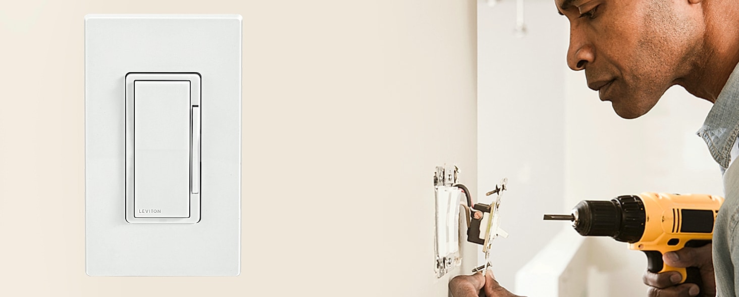 Leviton Decora Smart Dimmer Z-Wave 800 Series ZW6HD-1RW — package contents