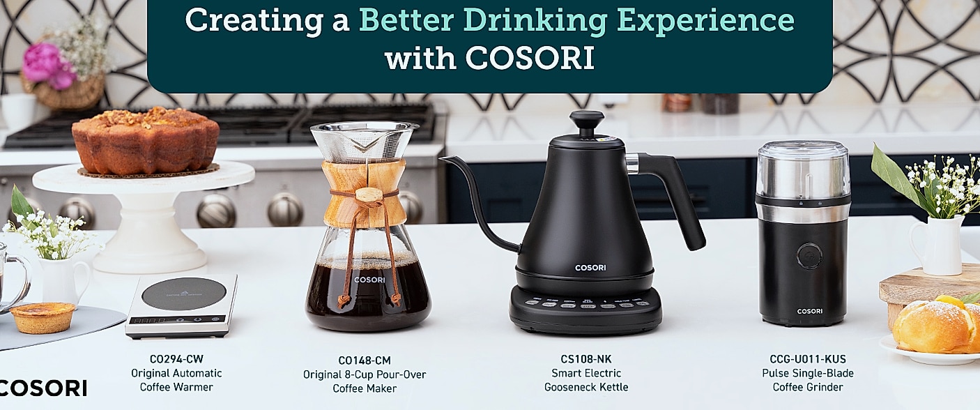 Cosori Electric Gooseneck Kettle, 0.8L Pour Over with — close-up details