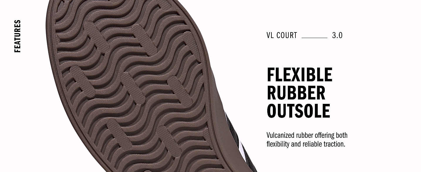 Adidas Women's VL Court 3.0 Skateboarding Sneaker — close-up details