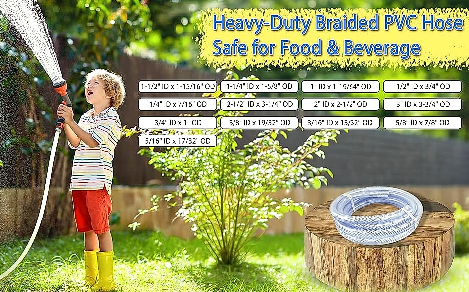 Duda Energy Food Grade PVC Braided Tubing 1-1/4 Inch 25 ft — assembled view