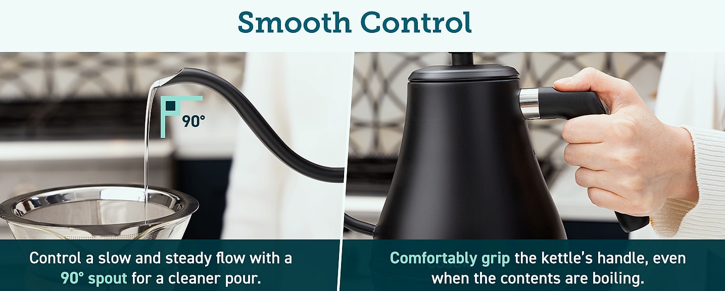 Cosori Electric Gooseneck Kettle, 0.8L Pour Over with — package contents