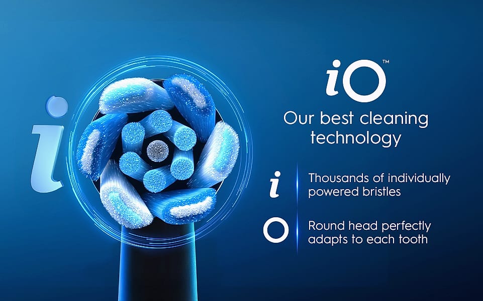 Oral-B iO5 Rechargeable Electric Toothbrush, 5 Cleaning — scale reference