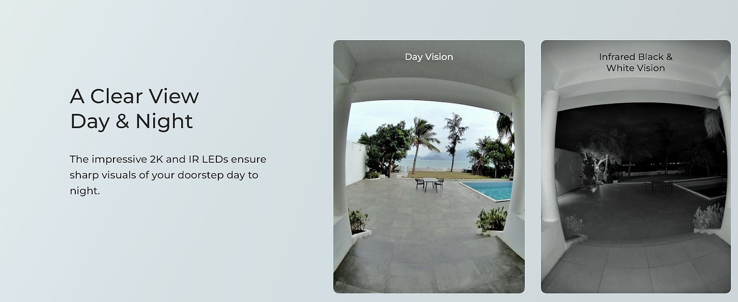 Reolink Video Doorbell WiFi Camera 2K Wired Security — size comparison