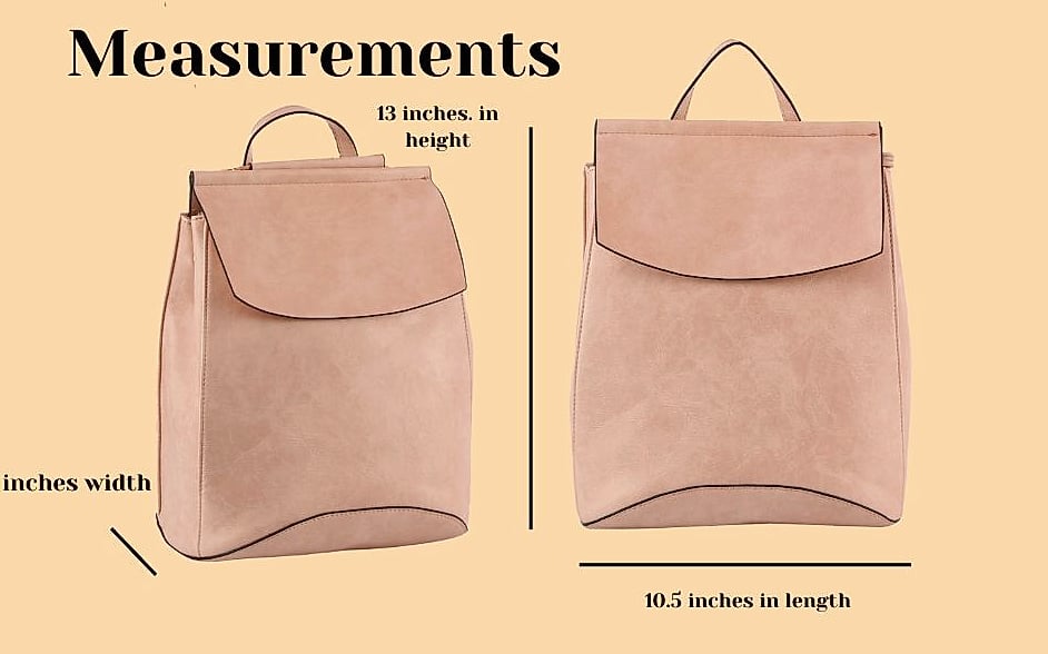 Handbag Republic Convertible Vegan Leather Backpack Travel — close-up details