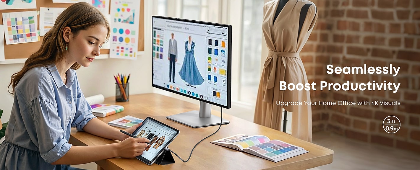 Anker USB-C to HDMI Cable 4K@60Hz 6FT Braided — package contents
